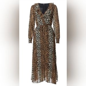 Buffalo David Bitton Leopard Print Pleated Dress